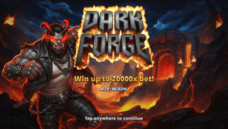 Dark Forge - एक नरक भट्टी थीम वाला शुरुआती मेनू